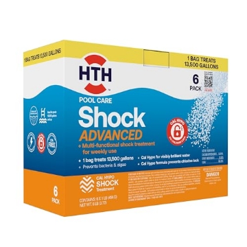 Picture of ARCH CHEMICAL 52036R HTH 52036R Pool Care Shock Advanced, Swimming Pool Chemical - Cal Hypo Formula, Prevents Bacteria & Algae, Restores Crystal Clear Water - Shock Treatment, (6 Pack) (PK-6-EA)