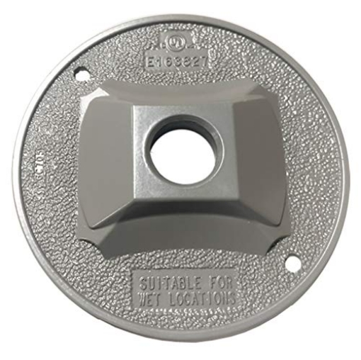 Picture of SIGMA ENGINEERED SOLUTIONS 14381 Sigma Engineered Solutions 14381 1/2-Inch 1 Hole Round Lamp Holder Weatherproof Cover, Gray (EA)