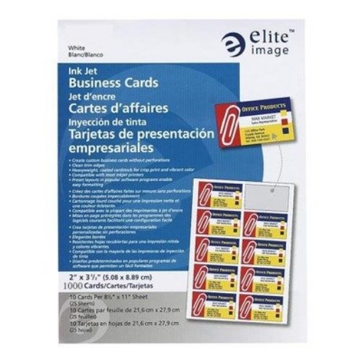 Picture of ELITE MOPS & BROOMS INC 76010 Elite Image Inkjet Business Card (76010) (EA)
