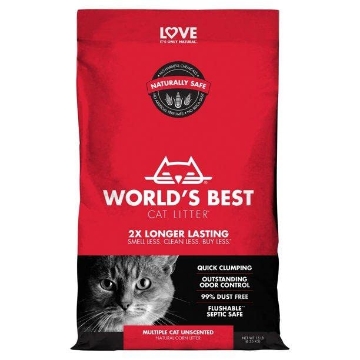 Picture of Worlds Best Cat Litter 322591006118 World's Best Cat Litter Multiple Cat Unscented Clumping Cat Litter, 15-lb (EA)