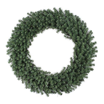 Picture of Vickerman A808748 Vickerman 48" Unlit Douglas Fir Artificial Christmas Wreath with 480 PVC Tips - Outdoor Christmas Wreath - Traditional Green PVC Tips - Customize with Lights, Ornaments, Ribbons - 48" Diameter (EA)