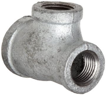 Picture of ANVIL INTERNATIONAL 8700122859 Anvil 8700122859 Malleable Iron Pipe Fitting, Reducing Tee, 1" x 1" x 1/2" NPT Female, Galvanized Finish (EA)