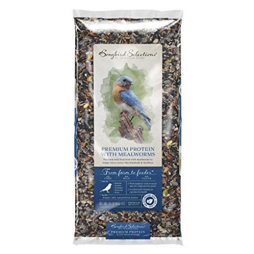Picture of SONGBIRD SELECTIONS 13633 Global Harvest Foods+Songbird+Selections+Chickadee+and+Nuthatch+Wild+Bird+Food+Mealworm+10+lb.+-+Case+of%3a+1%3b (EA)
