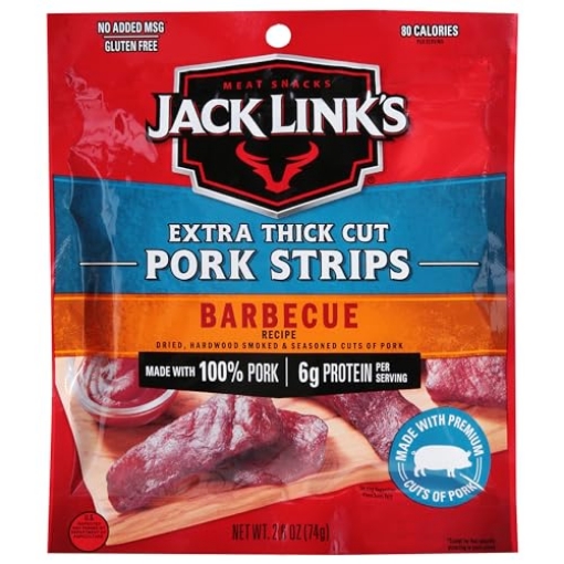 Picture of JCK 10000037757 Jack Link's Jerky Barbecue Pork Strip 2.6 oz Packet (PK-12-EA)