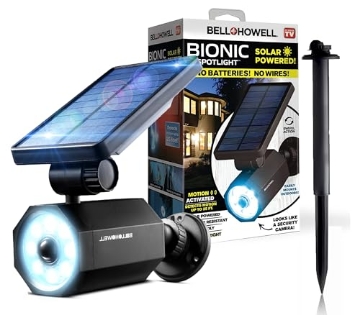 Picture of BELL+HOWELL(R) 2963 Bell+Howell Bionic Spotlight Motion Solar Spot Lights Outdoor Waterproof, Landscape Light, Outdoor Solar Yard Lighting Weather Resistant, Super Bright LED Lights, for Garden, Lawn As Seen On TV (EA)