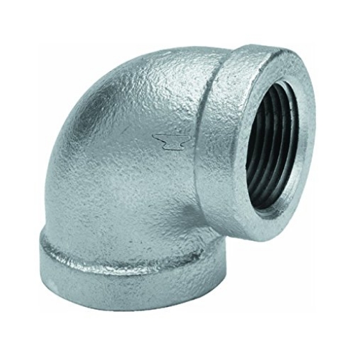 Picture of ANVIL INTERNATIONAL 8700125506 Anvil 8700125506, Malleable Iron Pipe Fitting, 90 Degree Elbow, 1" x 3/4" NPT Female, Galvanized Finish (EA)