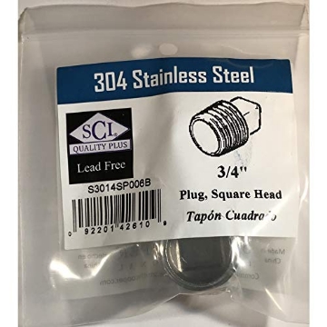 Picture of SMITH-COOPER 4638102240 Smith-Cooper SQ Head Plug 3/4" SS (EA)