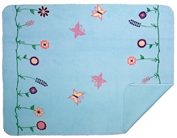 Picture of Denali  16138750 FactoryDepot Denali Home Collection by Monterey Mills 50-Inch by 60-Inch Denali Blanket,Double-Sided, Reversible, MicroPlush Throw, Whimsical Floral Soft Blue/Soft Blue (EA)