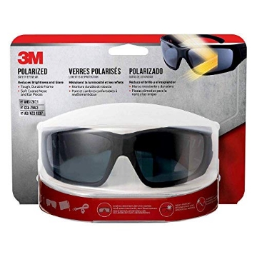 Picture of 3M 90214-HZ4-NA 3M Polarized Safety Glasses ANSI Z87.1 Certified – Anti-Fog Scratch-Resistant Lenses with UV Protection, Impact-Resistant Wraparound Eyewear with Storage Bag and Lanyard (EA)