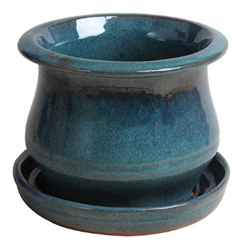 Picture of TRENDSPOT INC AHDB10020-06J Trendspot 6 in. H x 6 in. W Aqua Blue Ceramic Low Bell Planter (PK-2-EA)