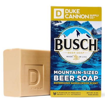 Picture of DUKE CANNON 01BUSCH1 Duke Cannon Busch Beer Soap For Men, Refreshing Clean Sandalwood Scent, Infused with Real Busch Beer, 10 oz. Bar (2-3x Larger) (EA)