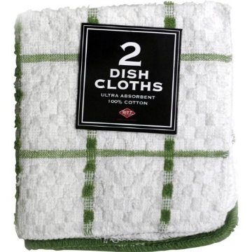 Picture of RITZ 27530 Ritz Dish Cloth Solid 100% Cotton Cactus 2 / Pack (PK-3-EA)