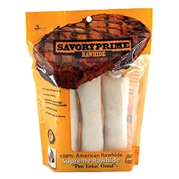 Picture of Savory Prime 902 Savory Prime Supreme Rawhide Retriever Rolls (3 Pack), 6", White (EA)