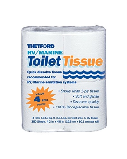 Picture of Thetford 20804 Thetford RV/ Marine Toilet Tissue - Toilet Paper for RV and Marine - 1-ply - 4 rolls - Thetford 20804 (EA)