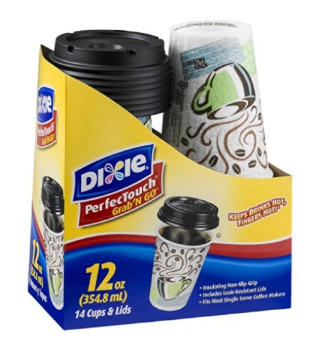 Picture of Dixie Ultra 43211 Dixie Cups W/Lids 12oz (PK-8-EA)