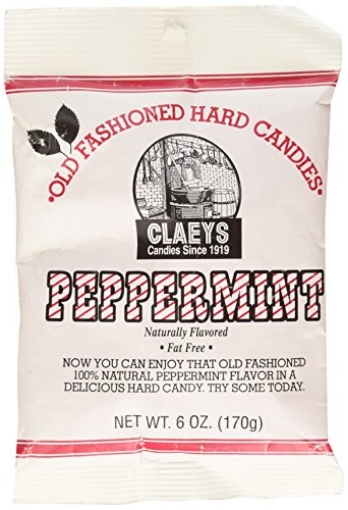 Picture of CLAEYS CANDY INC 696 Claey's, Old Fashioned Hard Candy Peppermint, 6 Ounce Bag (EA)