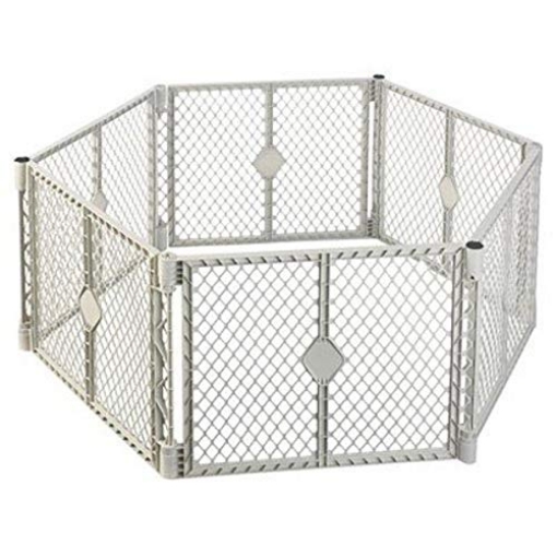 Picture of NORTH STATES 8666 North States Industries State IND 8666 Grey 6 Panel Play Gate, White (EA)