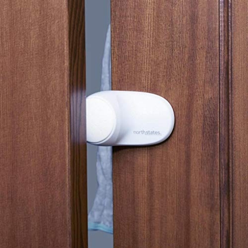 Picture of NORTH STATES 6146 Toddleroo by North States - Rotating Door Stopper for Baby Proofing: Child Proof Door Stopper - Pack of 1 - White (EA)