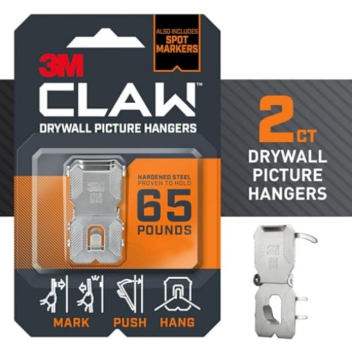 Picture of 3M MMM3PH65M2ES 3M Claw Drywall Picture Hanger,Silver (EA)