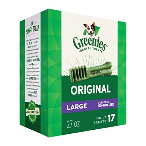 Picture of GREENIES 428631 GREENIES Dental Chews Large Treats for Dogs - Treat TUB-PAK Package 27 oz. 17 Treats (EA)