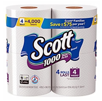 Picture of Scotts 10183 Kimberly-Clark 10183 4PK Scott Bath Tissue - Quantity 1212 (CT-12-PK)