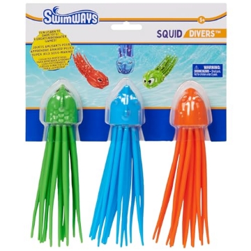 Picture of SWIMWAYS 6069478 SwimWays SquiDivers Kids Pool Diving Toys, 3 Pack, Bath Toys & Pool Party Supplies for Kids Ages 5 and Up (EA)