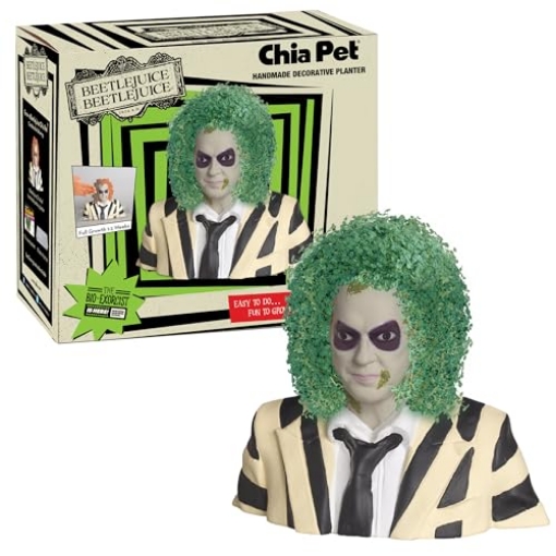 Picture of CHIA PET JEA0996-16 Chia Pet Beetlejuice, Decorative Pottery Planter, Easy to Do and Fun to Grow, Novelty Gift, Perfect for Any Occasion (EA)
