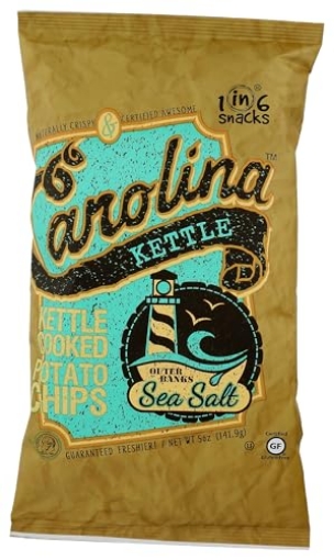 Picture of 1 IN 6 SNACKS LLC 10631 Carolina Kettle Kettle Cooked Potato Chips, Outer Banks Sea Salt, 5 Oz (PK-14-EA)