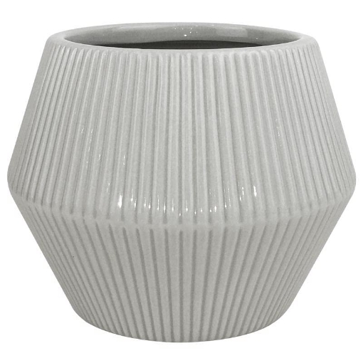 Picture of TRENDSPOT INC CR01474N-08H TRENDSPOT 7008875 8 in. Dia. Rena Ceramic Planter44; Light Gray - Pack of 22 (PK-2-EA)