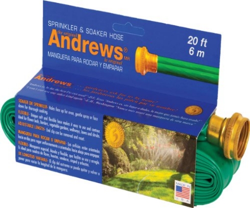 Picture of Andrews 70-12350 A.M. Andrews 7012350 2-in-1 Flexible Sprinkler and Soaker Hose, 20-Feet (EA)