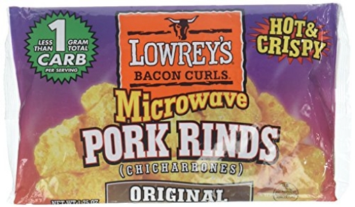 Picture of LOWREY'S 80120 Lowrey's Bacon Microwave Pork Rinds 1.75 oz. Bagged (PK-18-EA)