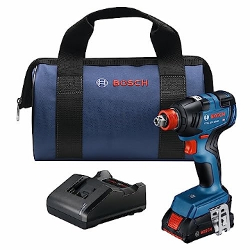 Picture of BOSCH SECURITY SYSTEMS, INC GDX18V-1800B12 Bosch GDX18V-1800B12 18V Two-In-One 1/4 In. and 1/2 In. Bit/Socket Impact Driver/Wrench Kit with 2 Ah Standard Power Battery (EA)