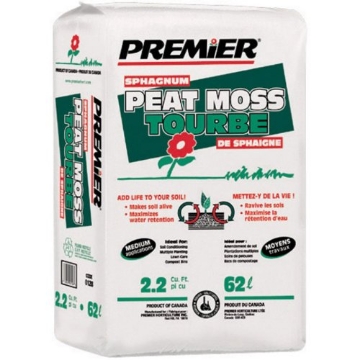 Picture of Premiertek.net, LLC 0128P Premier® Sphagnum Peat Moss Compressed Bale - 2.2cu ft (EA)