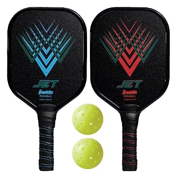 Picture of FRANKLIN 52745 Franklin Sports 2 Player Pickleball Paddles + Balls Starter Set - (2) Jet Aluminum Paddles + (2) X-40 Balls - USA Pickleball (USAPA) Approved (EA)