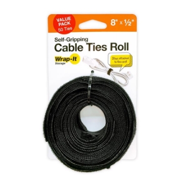 Picture of WRAP-IT 450-CTR-8BL Jjaamm Llc Cable Ties ROLL NYLN 8" L (EA)