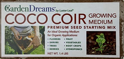 Picture of LUSTER 1250 Luster Leaf 1250 1.4 lb. Coco Coir Growing Medium and Seed Starting Mix, 1.4lb, Brown (PK-12-EA)