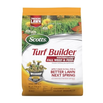 Picture of THE SCOTTS MIRACLE-GRO COMPANY 22446 Scotts Turf Builder WinterGuard Fall Weed & Feed5, Weed Killer Plus Fall Fertilizer, 4,000 sq. ft., 11.28 lbs. (EA)