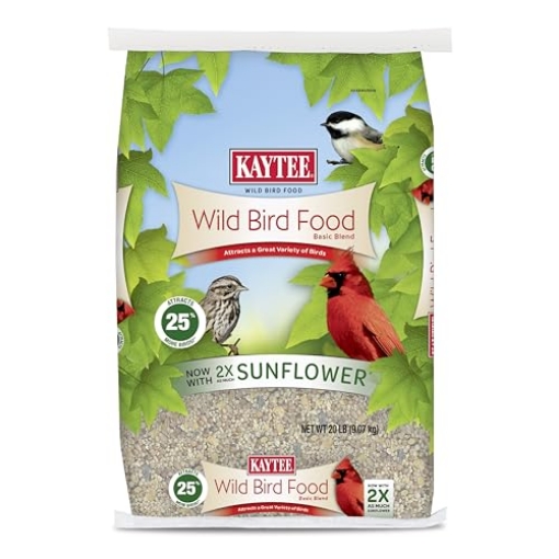 Picture of KAYTEE PRODUCTS INC. 100033637 Kaytee Wild Bird Basic Blend Bird Seed Food For A Variety Of Wild Birds, 20 Pound (EA)