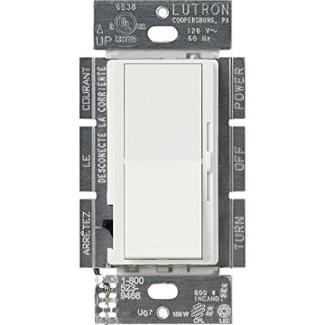 Picture of LUTRON ELECTRONICS CO DVCL-153PR-WH Lutron DVCL-153PR-WH Diva 120V Single Or 3-Way Location Cfl/Led Digital Dimmer (EA)