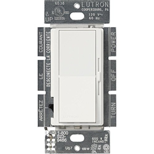 Picture of LUTRON ELECTRONICS CO DVCL-153PR-WH Lutron DVCL-153PR-WH Diva 120V Single Or 3-Way Location Cfl/Led Digital Dimmer (EA)