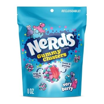 Picture of NERDS 745762 NERDS Gummy Clusters, Candy, Very Berry, Crunchy and Gummy, 8 oz (PK-6-EA)