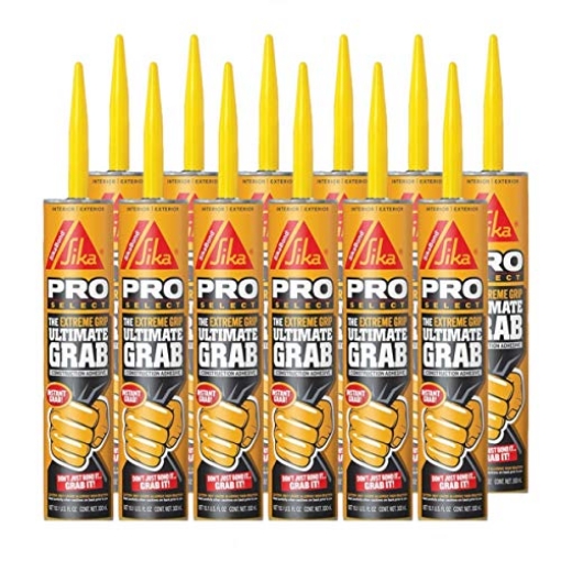 Picture of SIKA CORP 476098 SikaBond Sika Corporation 476098 10.1 Oz Gray Extreme Grip Ultimate Grab Construction Adhesive12 (PK-12-EA)