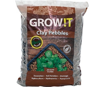 Picture of GROW!T GMC10L GROW!T GMC10L - 4mm-16mm Clay Pebbles, Brown, (10 Liter Bag) - Made from 100% Natural Clay, Can be used for Drainage, Decoration, Aquaponics, Hydroponics and Other Gardening Essentials (EA)