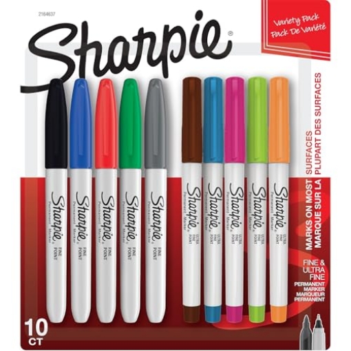 Picture of Sharpie 2164637 SHARPIE PERM MARKERS ASSRT 10PK (EA)