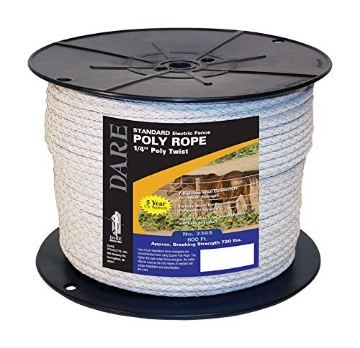 Picture of DARE PRODUCTS INC 3365 Dare Electric Fence Poly Rope, White, 6mm x 600-Ft. (EA)
