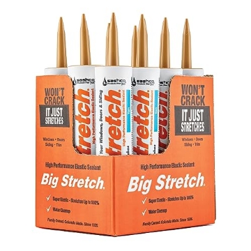 Picture of SASHCO INC (SEALANTS) 10014 Sashco - BIG-P-TA-12 Big Stretch Acrylic Latex High Performance Caulking Sealant, 10.5 Ounce Cartridge, Tan (Pack of 12) (PK-12-EA)