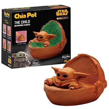 Picture of CHIA PET CP942A16 Chia Pet Star Wars Mandalorian - the Child - Black Box with Seed Pack, Decorative Pottery Planter, Easy to Do and Fun to Grow, Novelty Gift, Perfect for Any Occasion (EA)