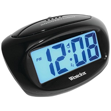 Picture of WESTCLOX(R) 70043 Westclox 70043X Large Easy-to-Read LCD Battery Alarm Clock, Black (EA)