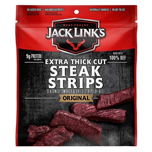 Picture of JCK 10000032509 Jack Link's Original Beef Strips 2.6 oz. Bagged - Case of: 8;8 (PK-8-EA)
