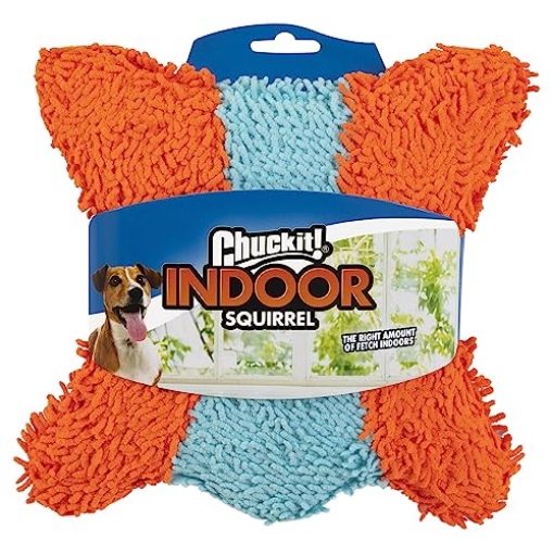 Picture of Chuckit 215201 Chuckit! Indoor Fetch Squirrel Toy for Dogs - Interactive Dog Toys for Boredom, Orange and Blue (EA)